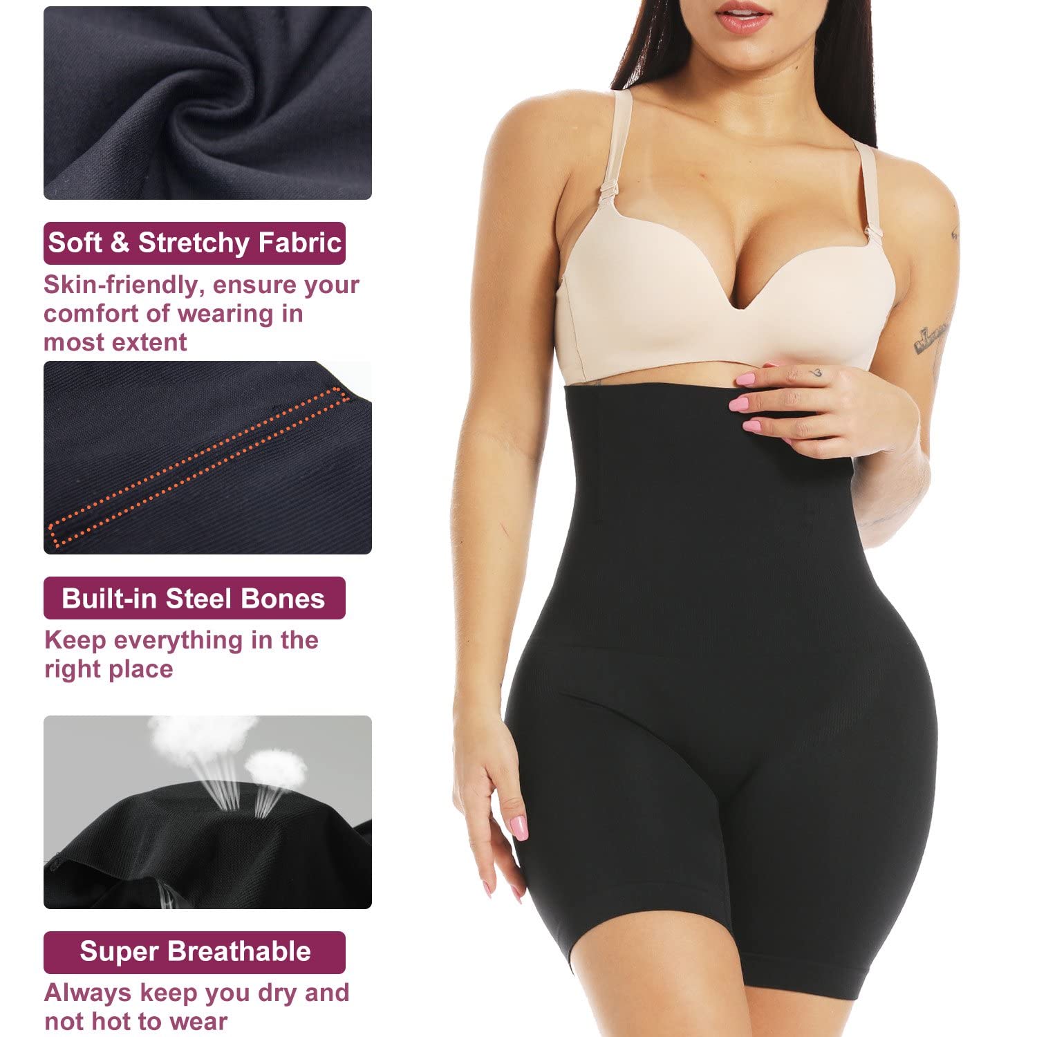 Comfortable Breathable Affordable Body Shaper Butt Lifter